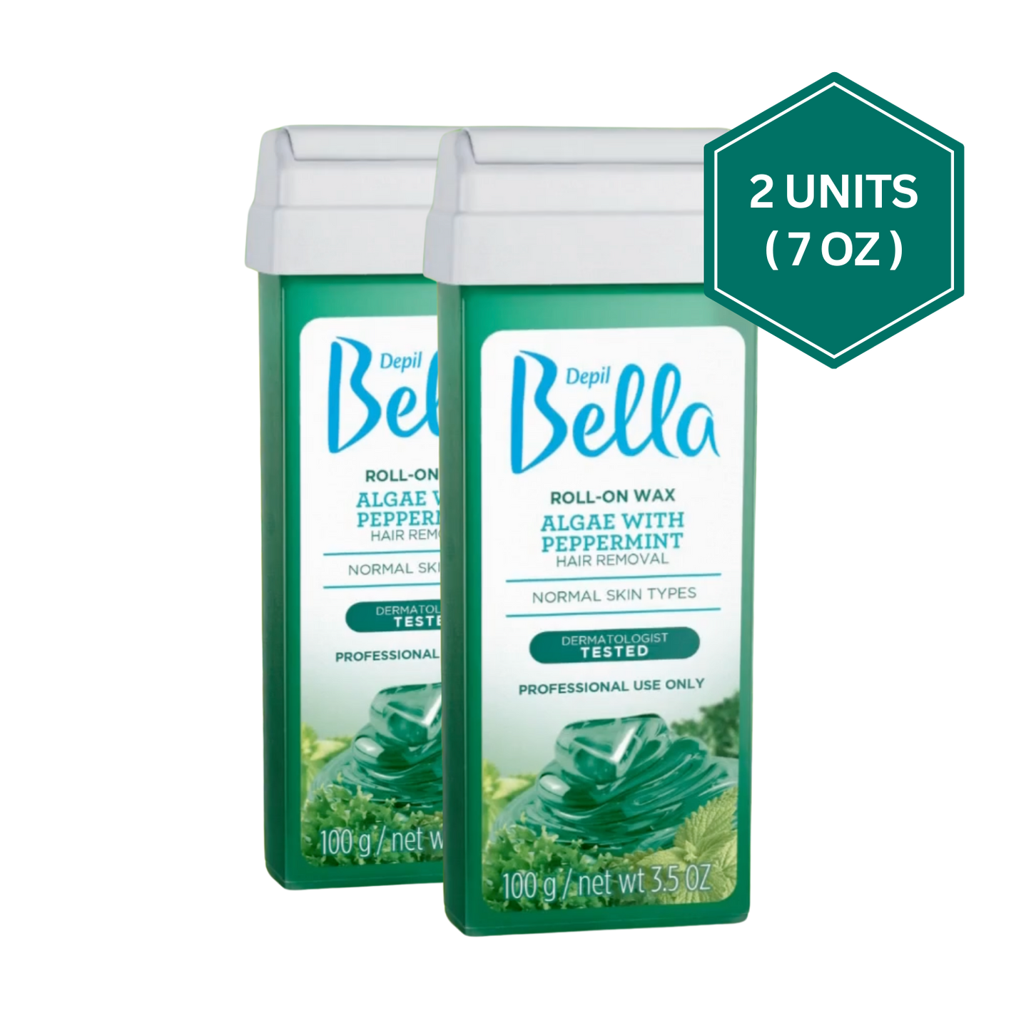 Depil Bella Algae & Peppermint Roll-On Wax – Best Depilatory Wax for Smooth Skin