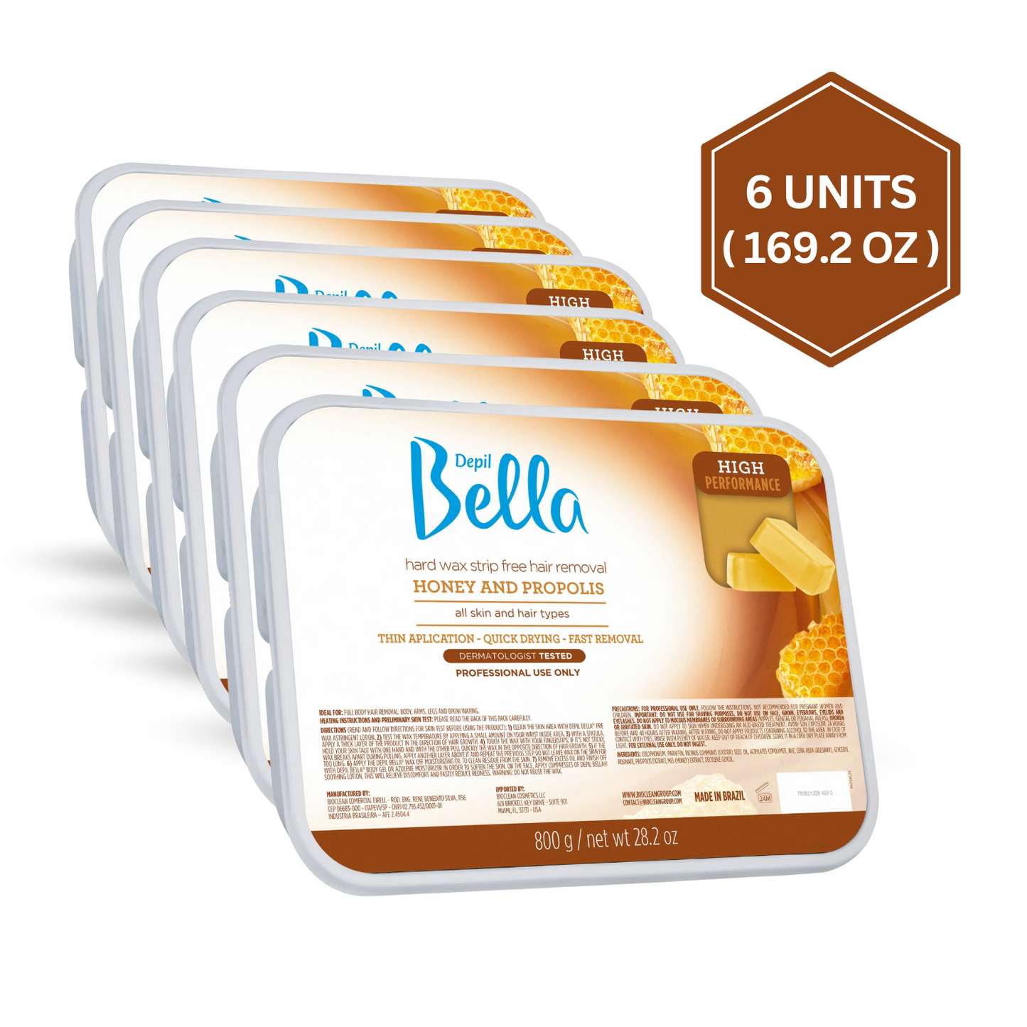 Honey Hard Wax Depil Bella – Gentle Hair Removal Wax for Estheticians & At-Home Waxing