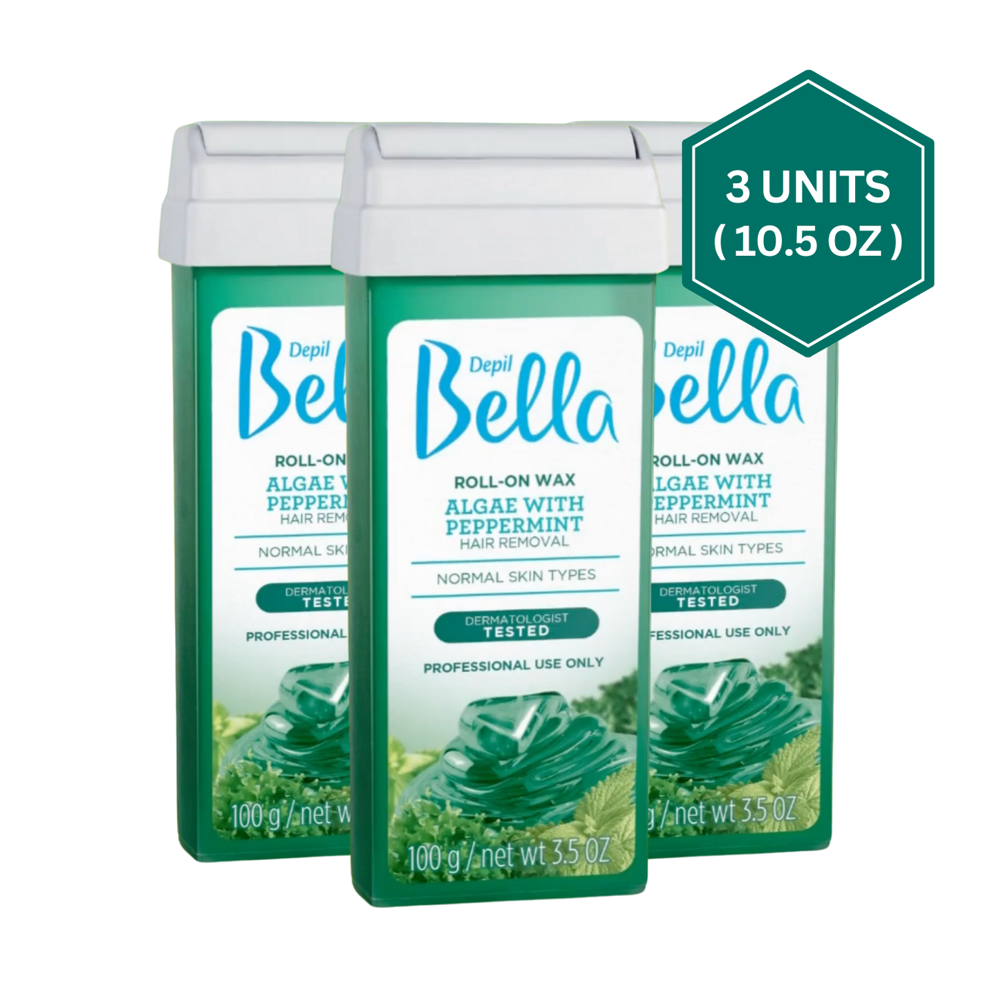 Depil Bella Algae & Peppermint Roll-On Wax – Best Depilatory Wax for Smooth Skin
