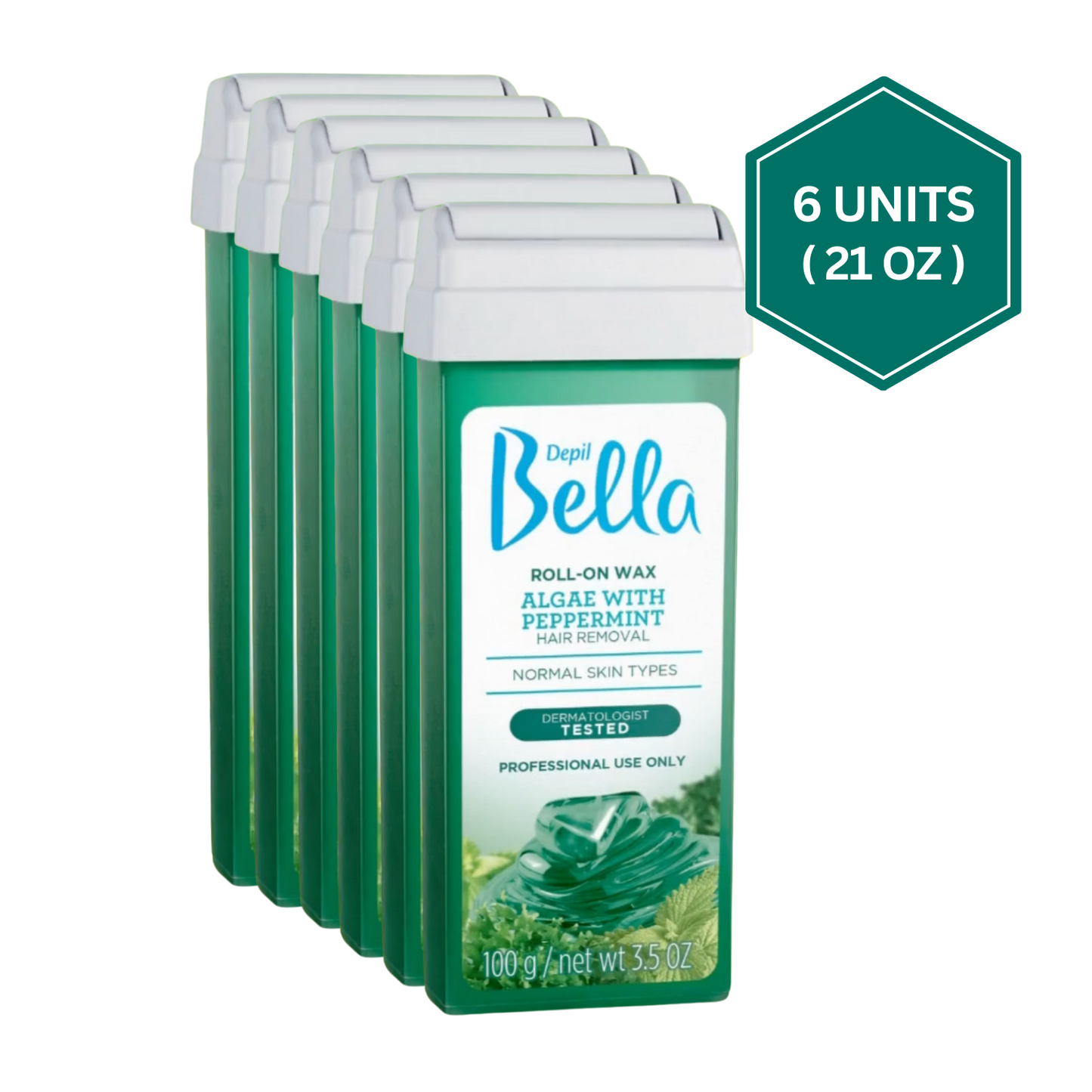Depil Bella Algae & Peppermint Roll-On Wax – Best Depilatory Wax for Smooth Skin