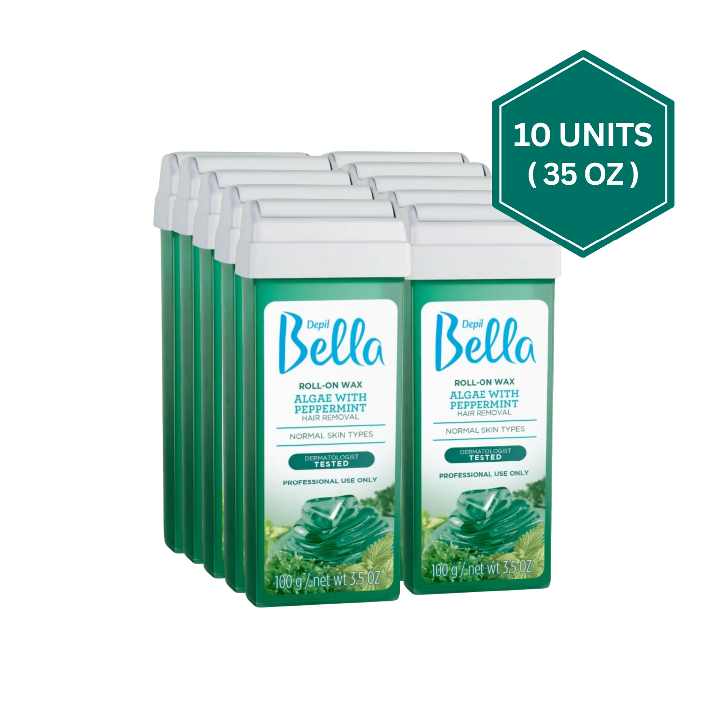 Depil Bella Algae & Peppermint Roll-On Wax – Best Depilatory Wax for Smooth Skin