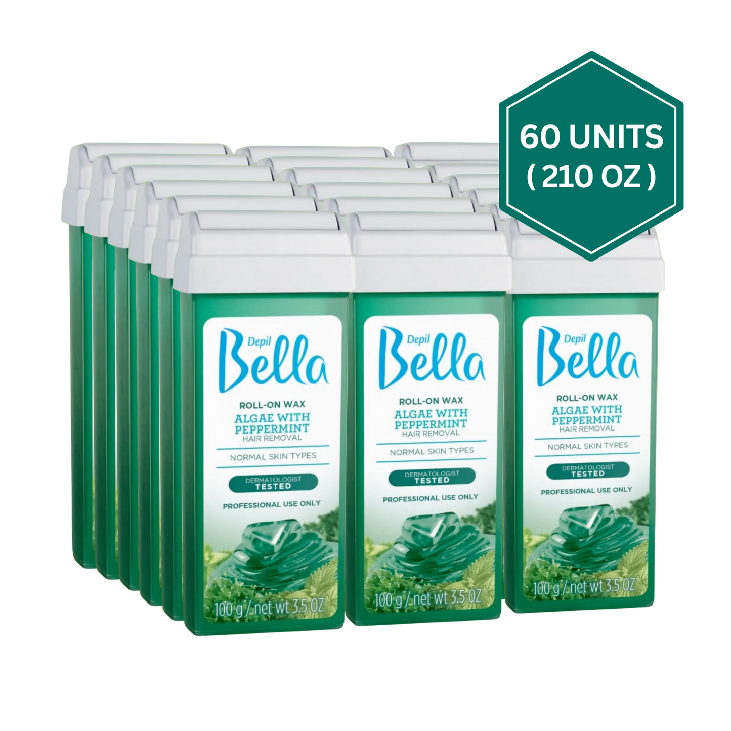 Depil Bella Algae & Peppermint Roll-On Wax – Best Depilatory Wax for Smooth Skin