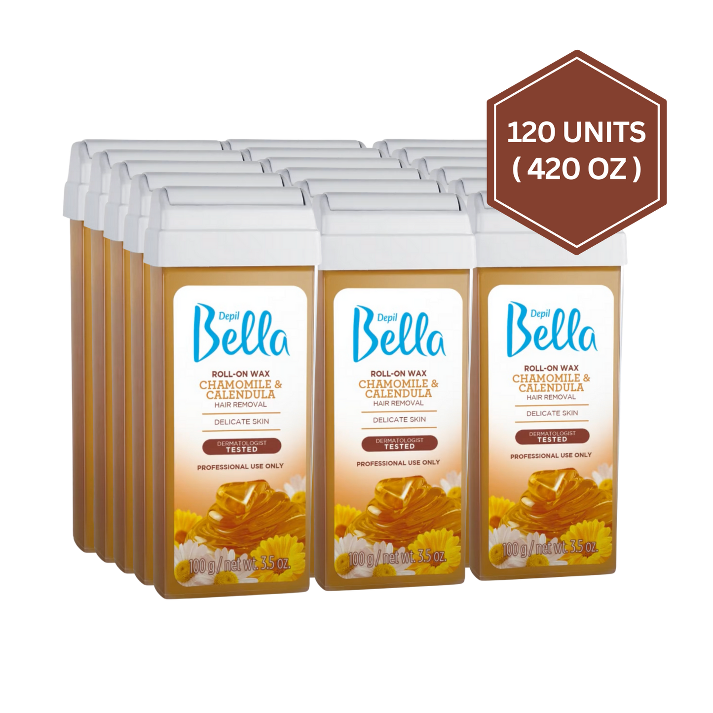 Chamomile & Calendula Roll-On Wax Depil Bella – Best Wax for Sensitive Skin & Professional Waxing