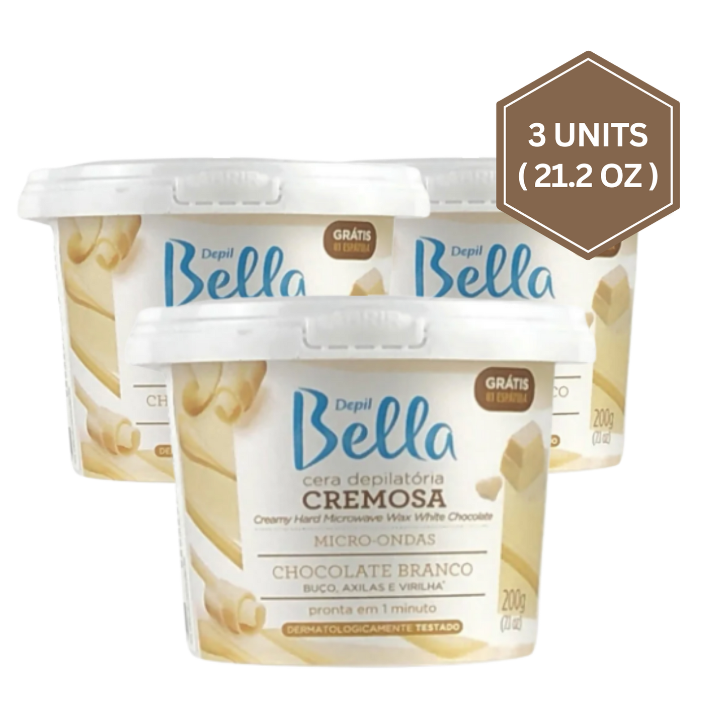 White Chocolate Microwave Wax Depil Bella – Smooth & Gentle Waxing for Face & Body