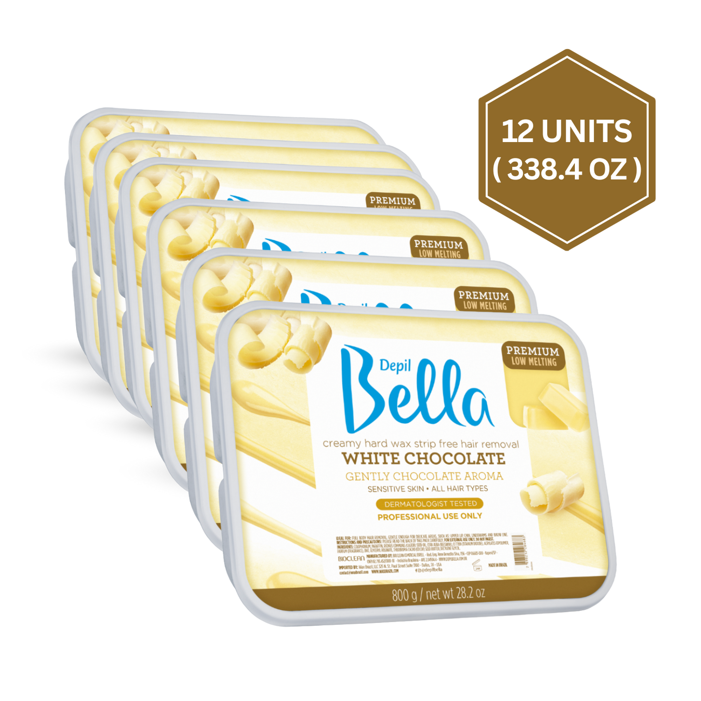 White Chocolate Hard Wax Depil Bella – Salon-Quality Stripless Wax for Smooth Skin