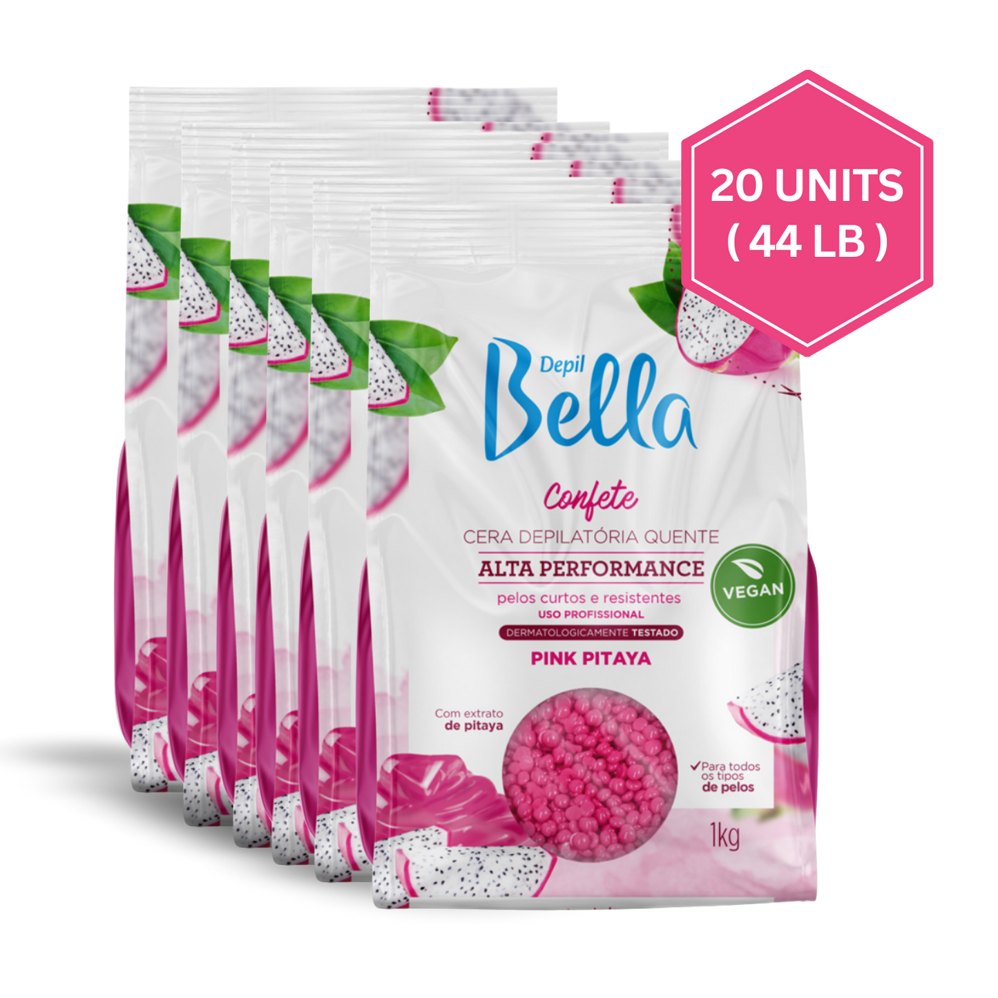 Depil Bella Pink Pitaya Hard Wax Beads – Top Brazilian Wax Beads for Sensitive Skin & Beauty Salons