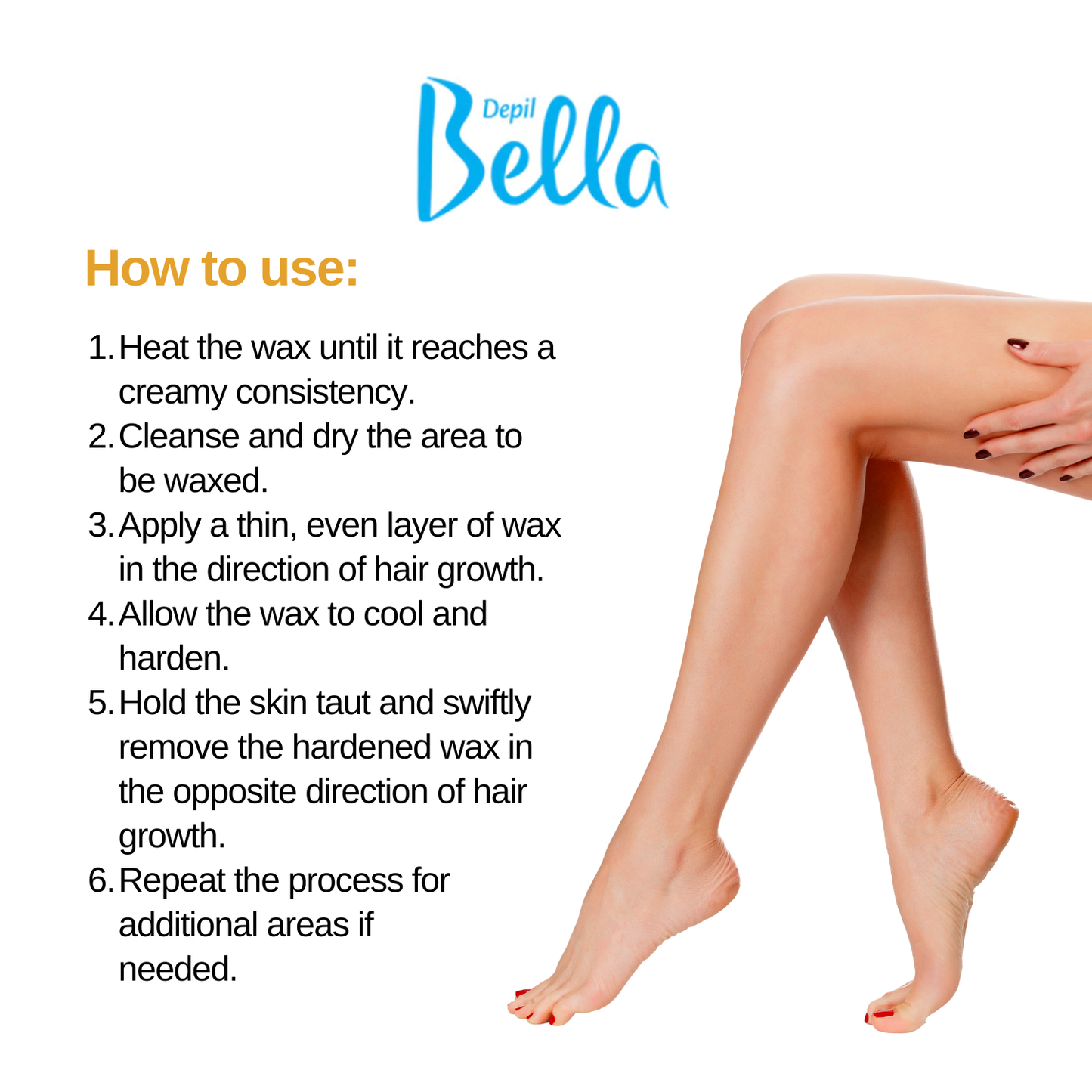 Depil Bella Honey Hard Wax Beads – Professional Strip-Free Wax for Beauty Salons & Home Use