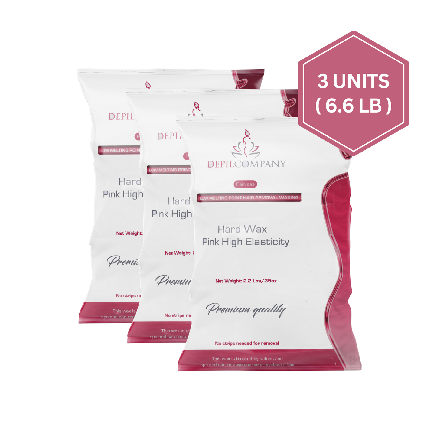 Depilcompany Pink Hard Wax – Smoothest Stripless Wax for Estheticians & Home Use