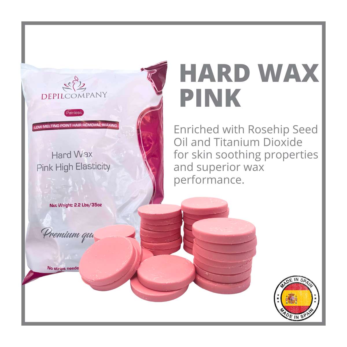 Depilcompany Pink Hard Wax – Smoothest Stripless Wax for Estheticians & Home Use