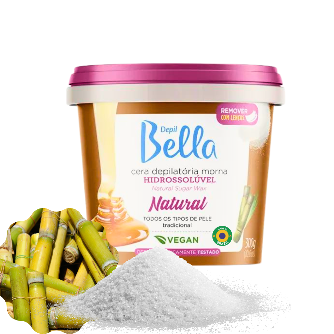 Depil Bella Sugar Wax – 100% Natural Sugaring Wax for Hair Removal & Brazilian Waxing