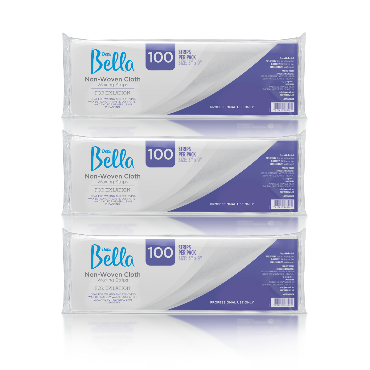 Depil Bella Bundle - 3 Non-Woven Cloths, Automatic Warmer Device, and Purple Plastic Case-ACCESSORIES-DEPILBELLA