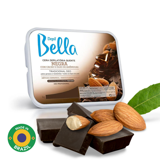 Depil Bella Hard Wax Black Chocolate – Premium Hair Removal Wax for Coarse Hair, 2.2 LBS-HARDWAX-DEPILBELLA