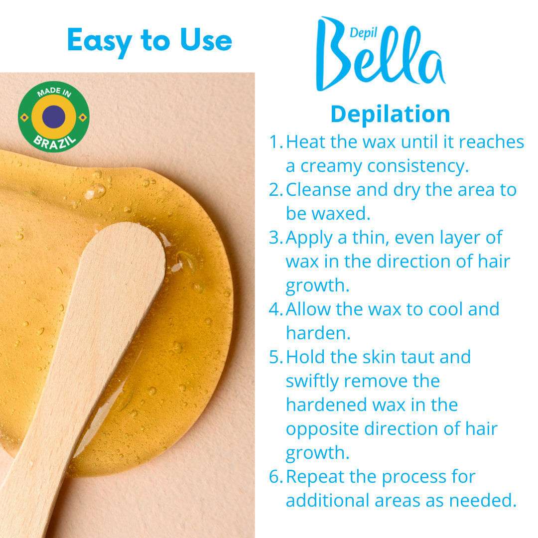 Depil Bella High Performance Hard Wax with Honey and Propolis, 28.2 Oz (6 Units Offer)-HARDWAX-DEPILBELLA