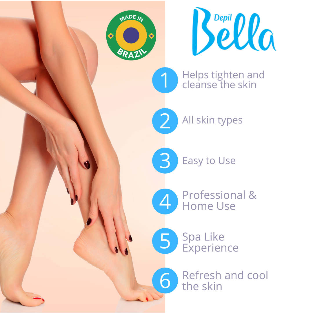 Depil Bella Pre-Waxing Astringent Lotion, Mint Extract, 500ml - Prepares Skin for Smooth Waxing (3 Units Offer)-LOTIONS-DEPILBELLA