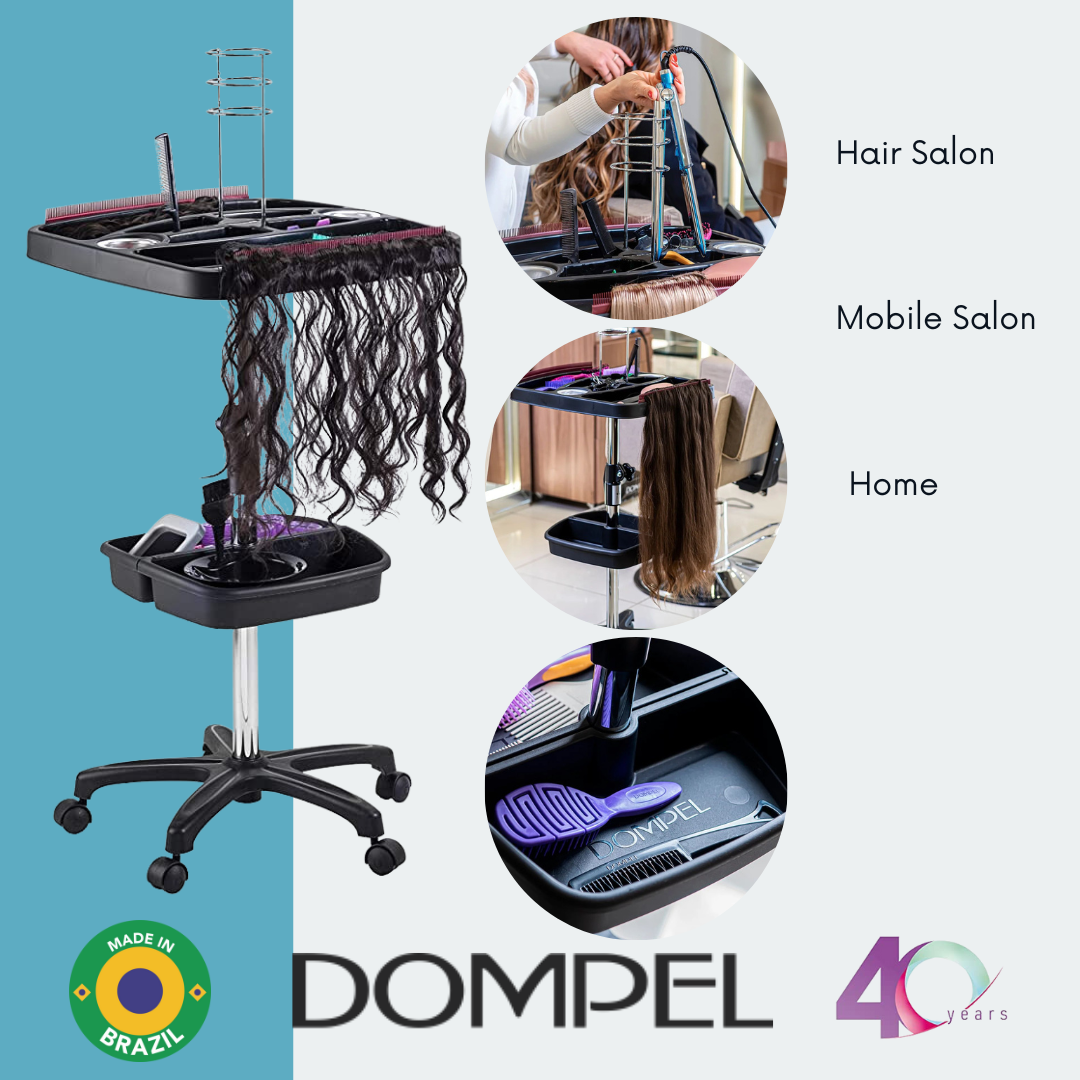 Dompel Mega Hair Trolley - Model 501 - Professional Auxiliary Table for Hair Extensions-HAIR STYLIST-DOMPEL