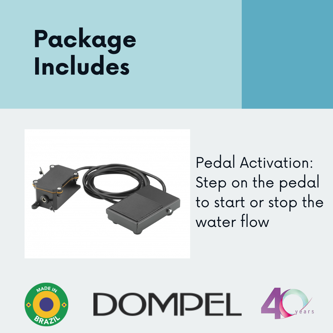 Dompel Portable Shower with Submersible Pump – Ideal for Professional Use, Camping, Pet Bathing, and More – Compact, Electric Pump with Pedal Activation, 30W, 15L/min Flow Rate-HAIR STYLIST-DOMPEL