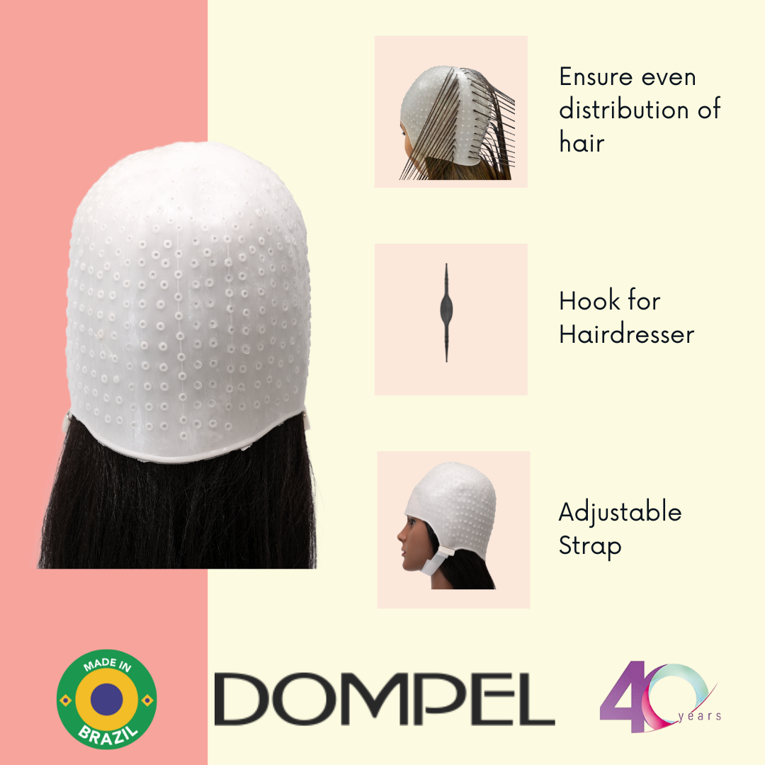 Dompel Silicone Highlight Hair Cap with Needle | Model 233-CA-HAIR STYLIST-DOMPEL