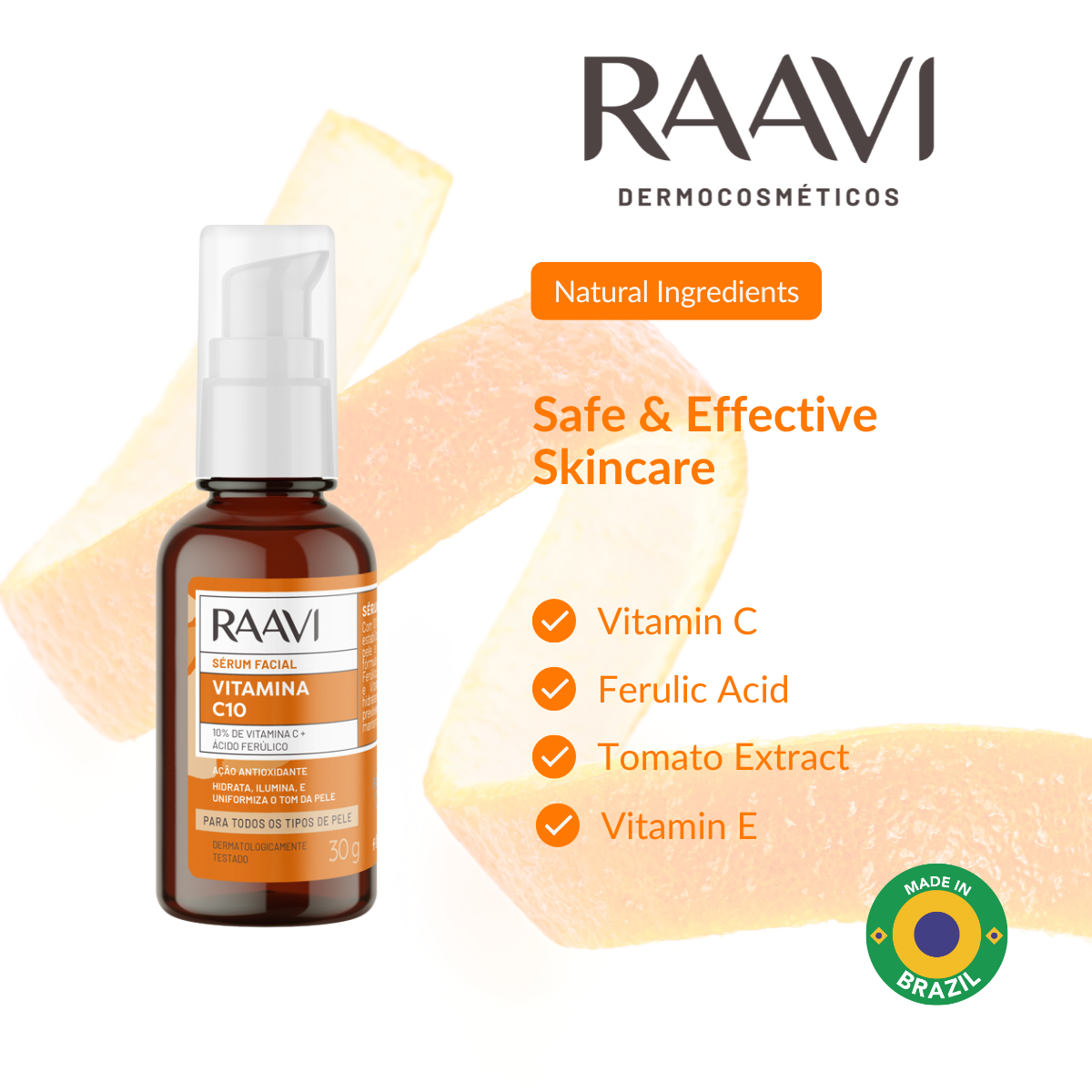 RAAVI Vitamin C 10 Facial Serum - 30g-raavicosmetics