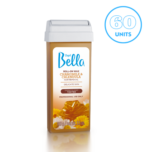 Depil Bella Chamomile and Calendula Roll-On Depilatory Wax, 3.52oz (60 Units offer) - Buy professional cosmetics dedicated to hair removal
