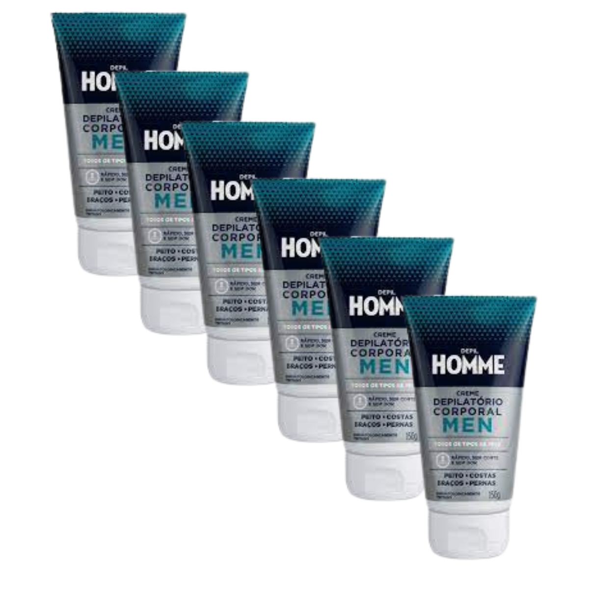 Depil HOMME Hair Removal Body Cream, Soothing Depilatory Cream 150g (6 Pack)-MENS LINE-DEPILBELLA