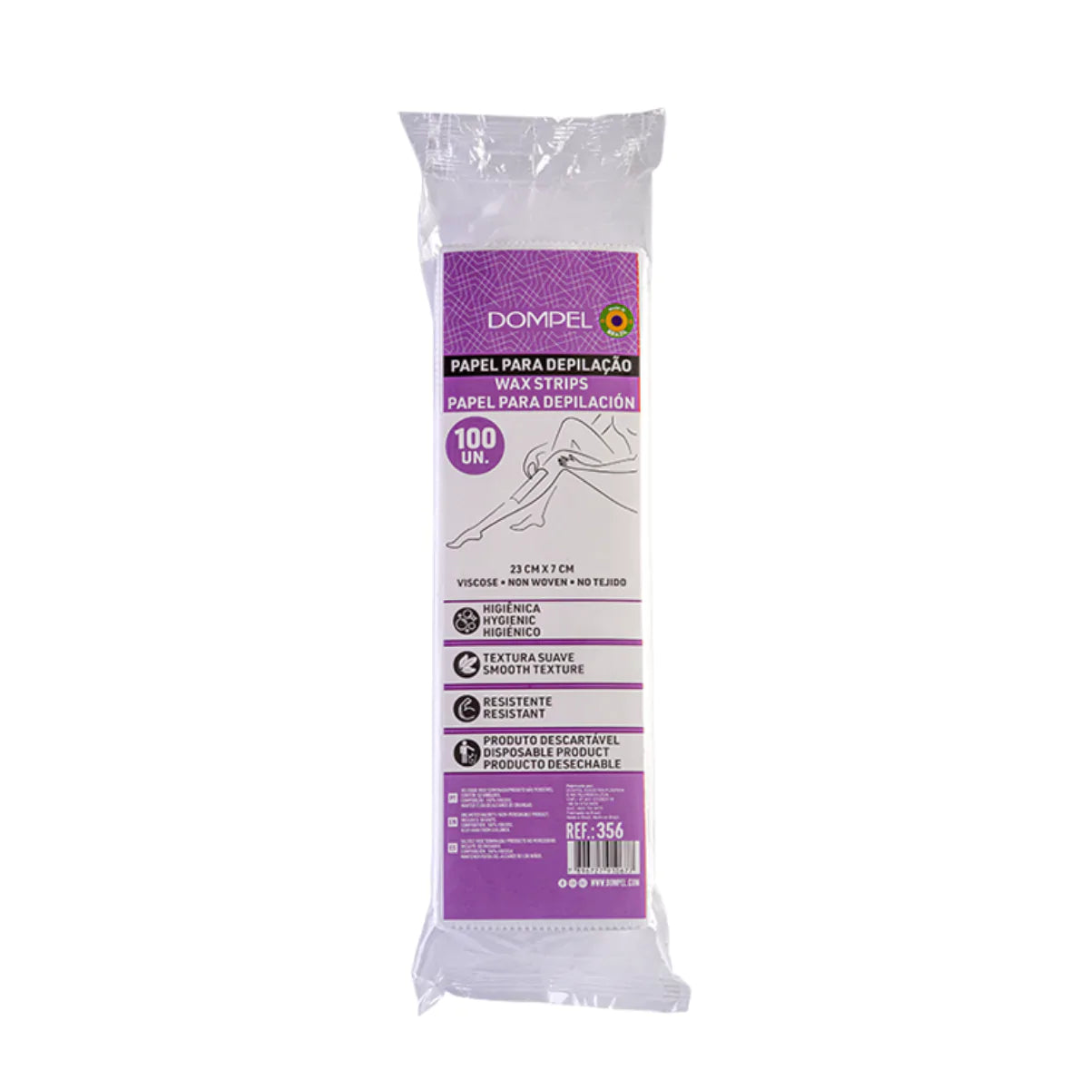 Dompel Non Woven Strip, Wax Strips, Hair removal waxing Strips, 7 cms x 23 cms, Model 356 (1000 Strips)-non woven strip-Depilcompany