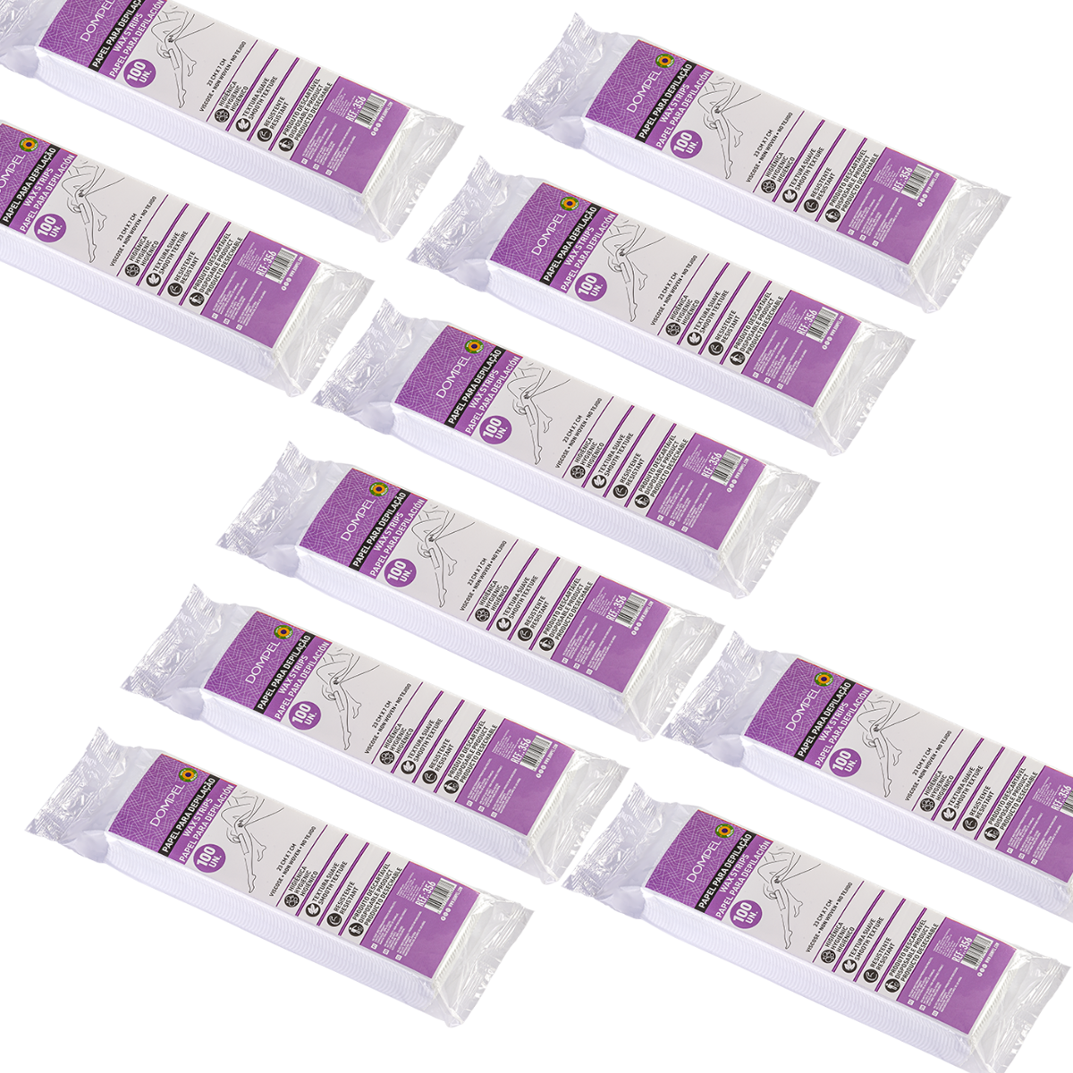 Dompel Non Woven Strip, Wax Strips, Hair removal waxing Strips, 7 cms x 23 cms, Model 356 (1000 Strips)-non woven strip-Depilcompany
