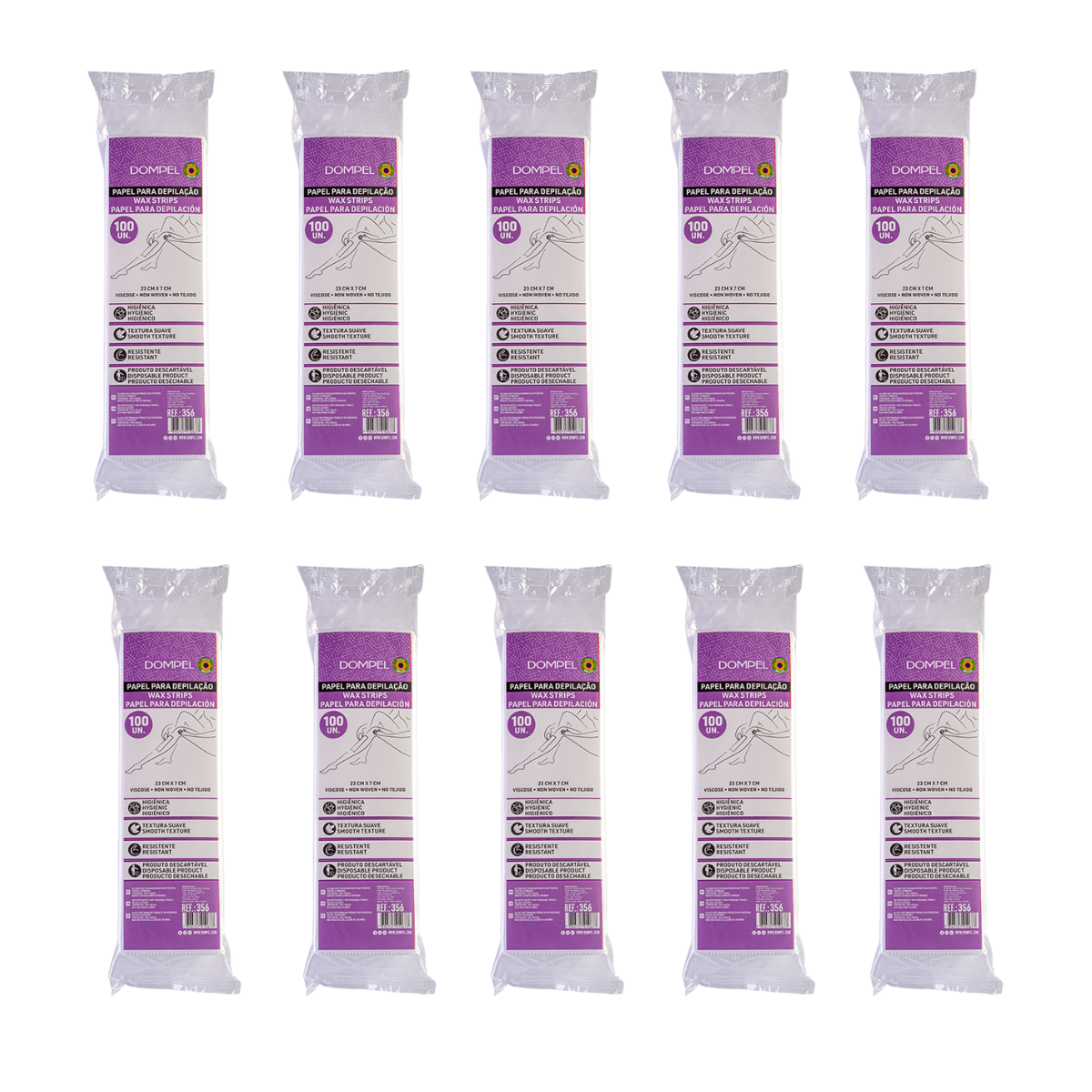 Dompel Non Woven Strip, Wax Strips, Hair removal waxing Strips, 7 cms x 23 cms, Model 356 (1000 Strips)-non woven strip-Depilcompany