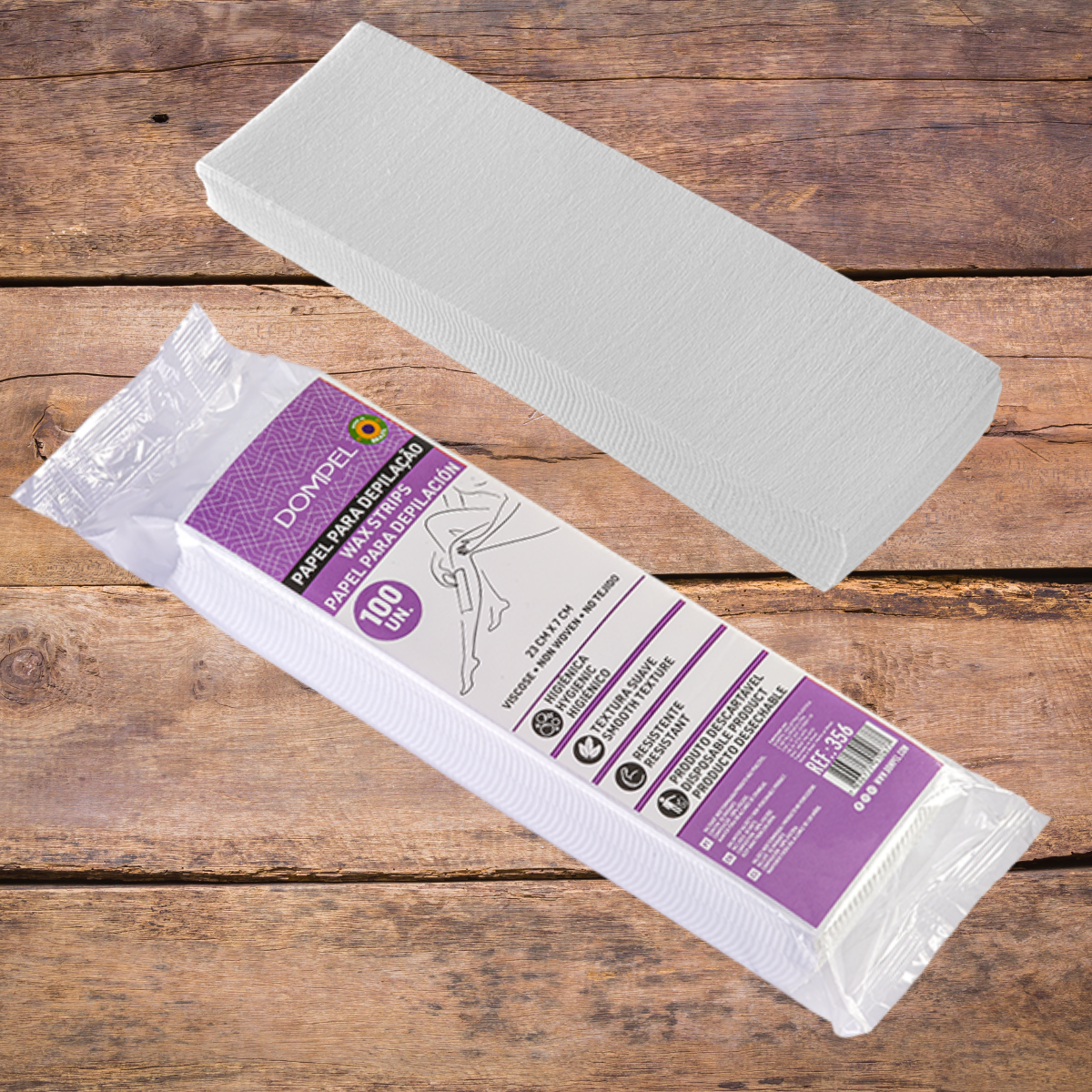 Dompel Non Woven Strip, Wax Strips, Hair removal waxing Strips, 7 cms x 23 cms, Model 356 (300 Strips)-non woven strip-Depilcompany