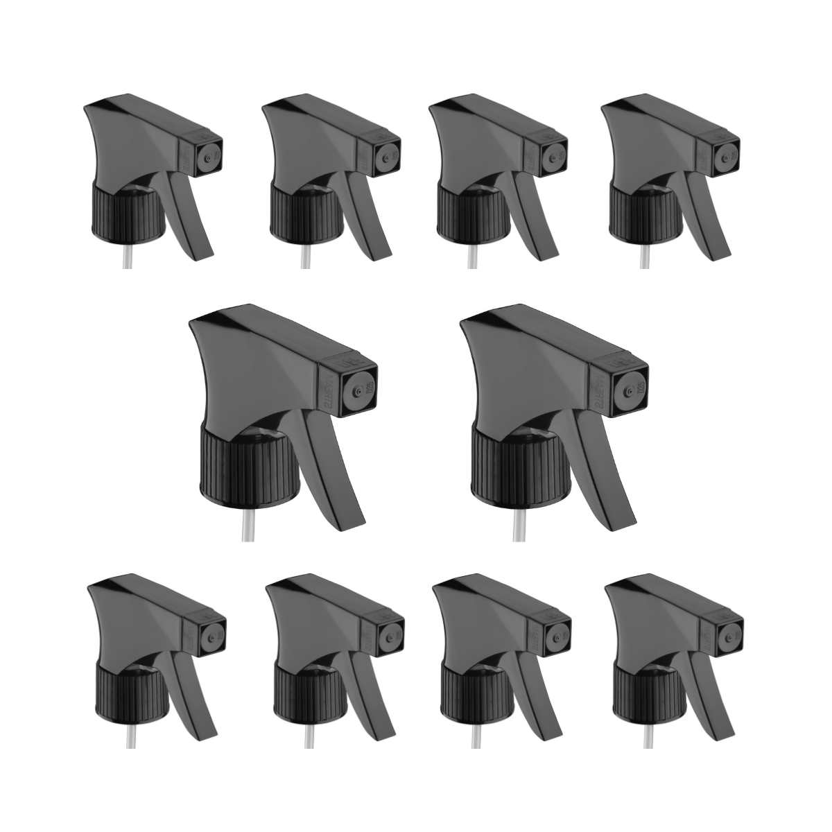 Dompel Trigger Sprayers valves, color black, thread 28/410, made with stainless steel springs and glass balls, with spray and stream Model 101D-Depilcompany