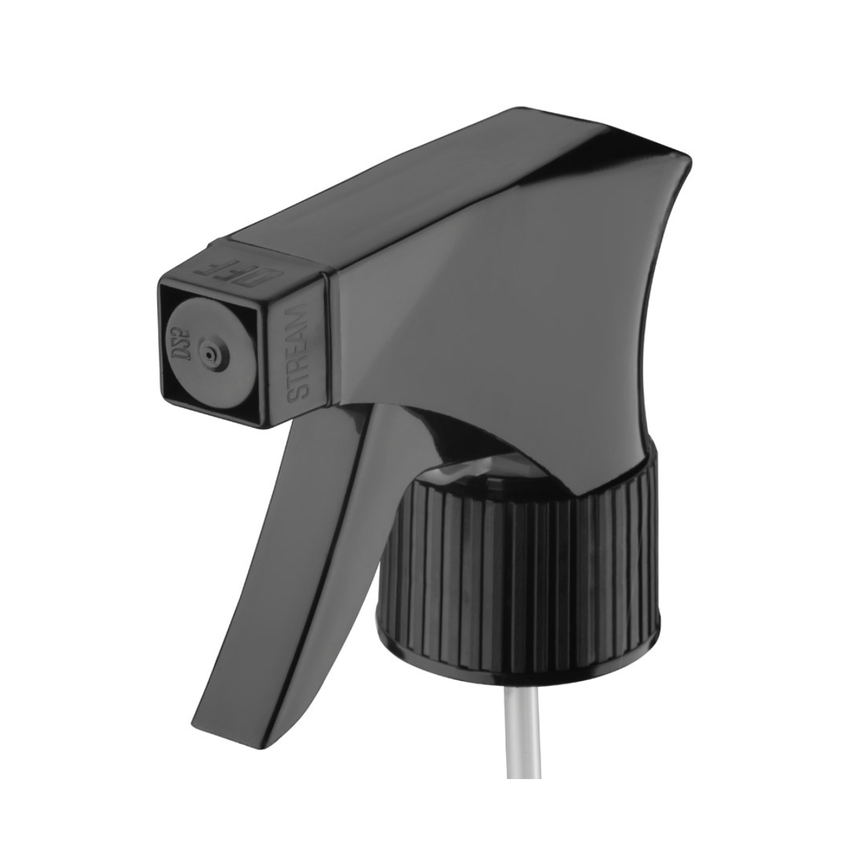 Dompel Trigger Sprayers valves, color black, thread 28/410, made with stainless steel springs and glass balls, with spray and stream Model 101D-Depilcompany