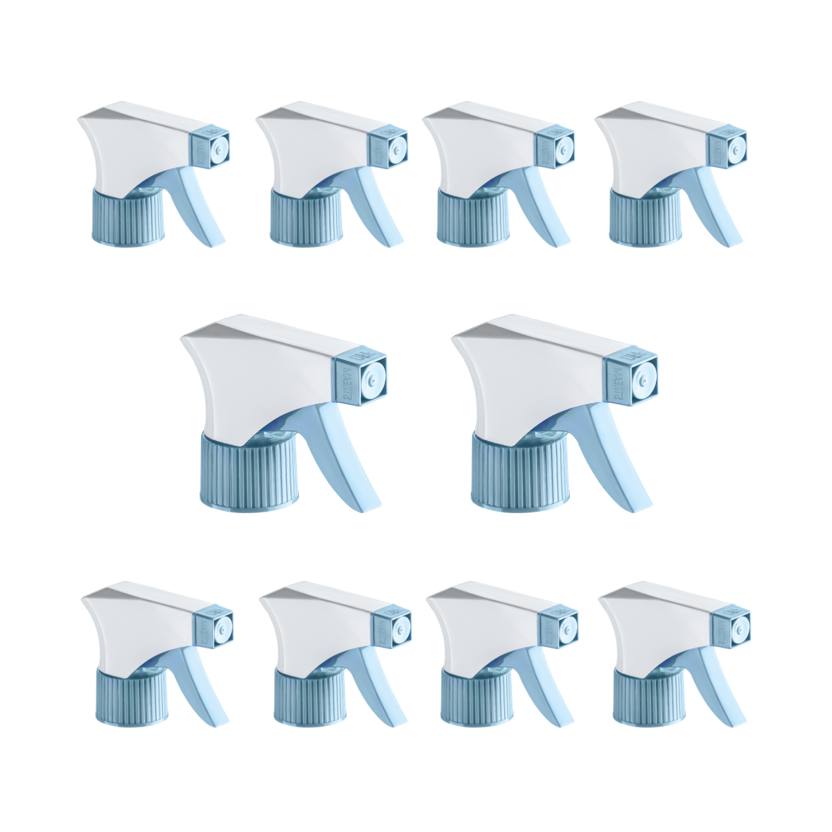 Dompel Trigger Sprayers valves, color blue, thread 28/410, made with stainless steel springs and glass balls, with spray and stream Model 101D-Depilcompany