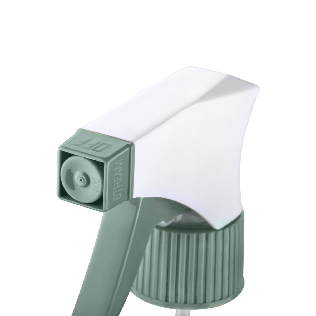Dompel Trigger Sprayers valves, color green, thread 28/410, made with stainless steel springs and glass balls, with spray and stream Model 101D-Depilcompany