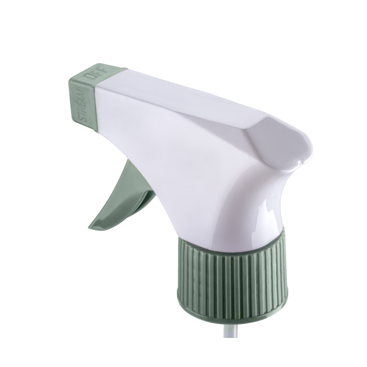 Dompel Trigger Sprayers valves, color green, thread 28/410, made with stainless steel springs and glass balls, with spray and stream Model 101D-Depilcompany