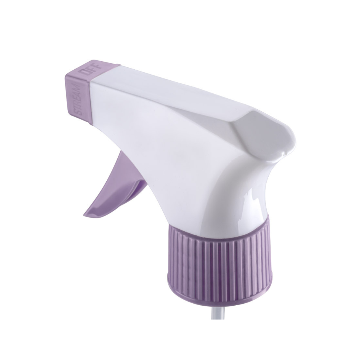 Dompel Trigger Sprayers valves, color lilac, thread 28/410, made with stainless steel springs and glass balls, with spray and stream Model 101D-Depilcompany