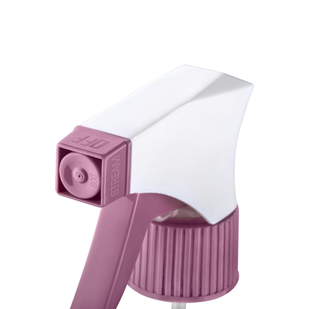 Dompel Trigger Sprayers valves, color purple, thread 28/410, made with stainless steel springs and glass balls, with spray and stream Model 101D-Depilcompany
