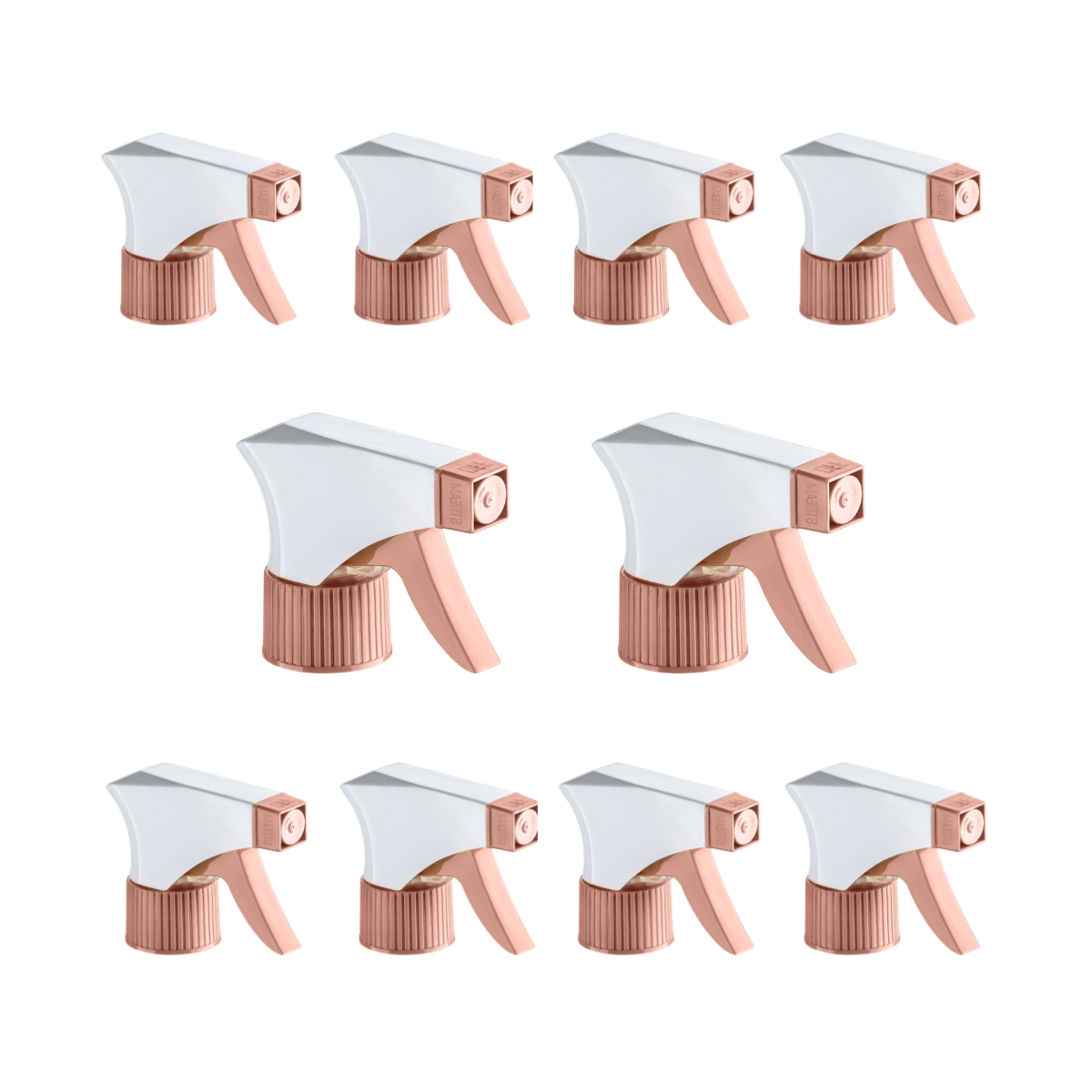 Dompel Trigger Sprayers valves, color salmon, thread 28/410, made with stainless steel springs and glass balls, with spray and stream Model 101D-Depilcompany