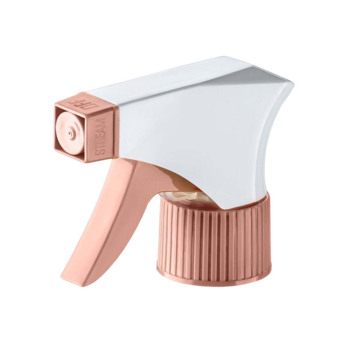 Dompel Trigger Sprayers valves, color salmon, thread 28/410, made with stainless steel springs and glass balls, with spray and stream Model 101D-Depilcompany