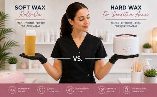 Professional hard wax and soft wax products for body hair removal