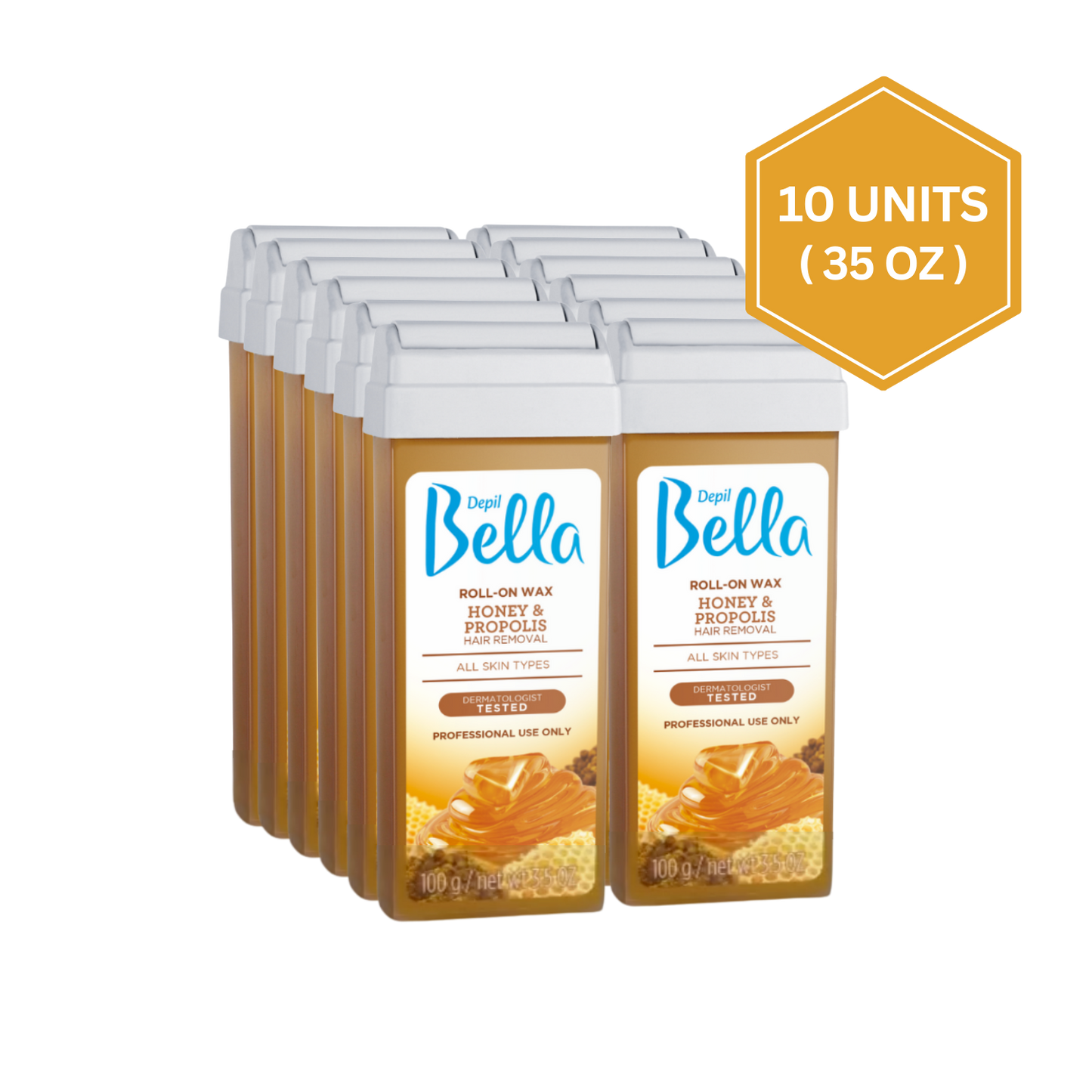 Depil Bella Honey & Propolis Roll-On Wax – Gentle & Effective Wax for Full-Body Hair Removal