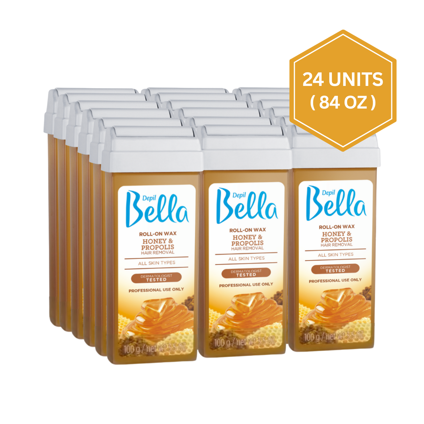 Depil Bella Honey & Propolis Roll-On Wax – Gentle & Effective Wax for Full-Body Hair Removal
