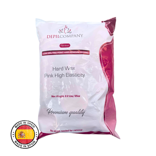 Depilcompany Hard Wax Pink – Cera dura profesional de alto rendimiento con ingredientes activos especiales – 22 lbs. (1 UND)
