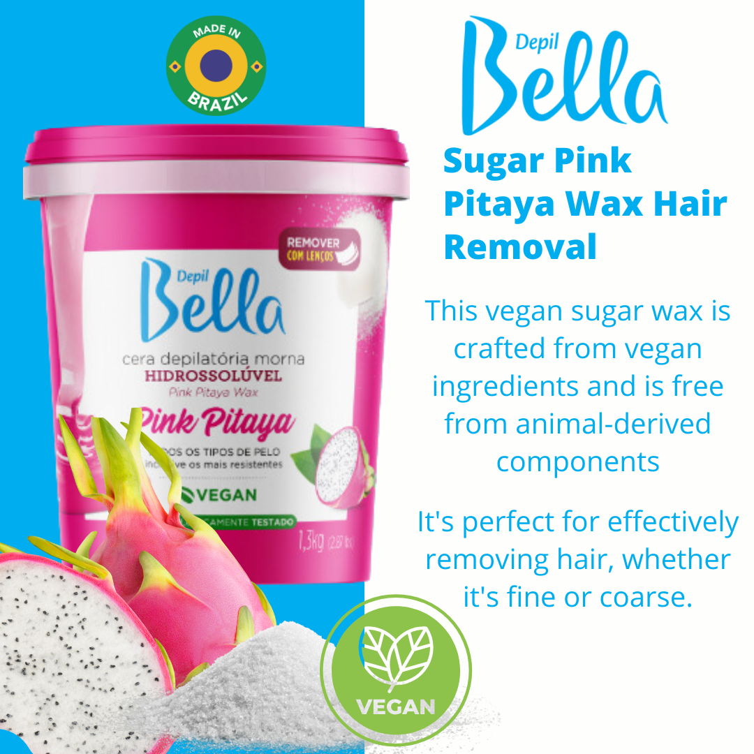 Depil Bella Full Body Sugar Wax Pink Pitaya, Hair Remover, Vegan - 1300g