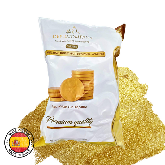 Depil Company Hard Wax Gold – Totalmente natural, ideal para pieles sensibles, 2.2 libras