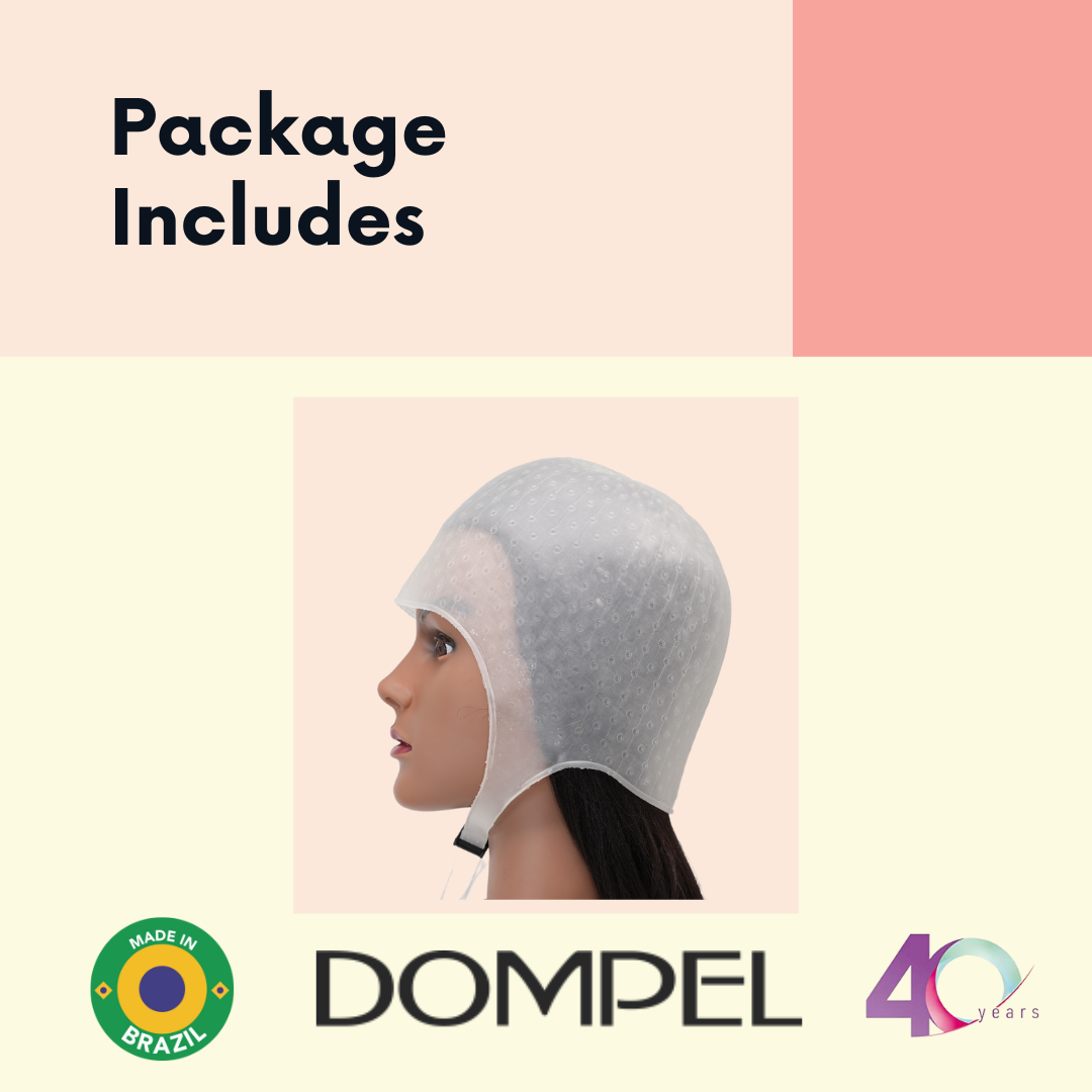 DOMPEL Silicone Highlight Hair Cap Color White | Type Athenas | Model 400-SA (2 PCS)