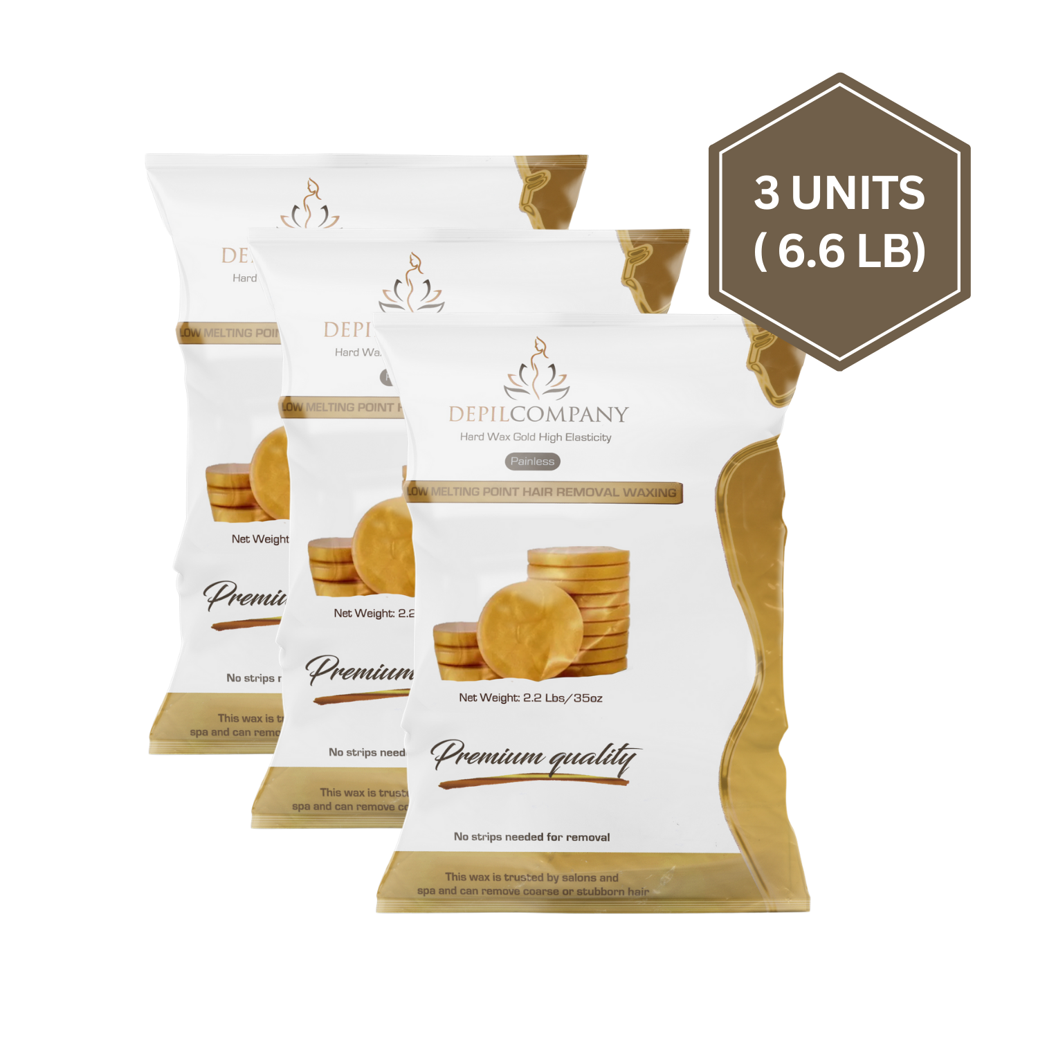 Depilcompany Honey Hard Wax – Best Stripless Wax for Sensitive Skin & Full-Body Waxing