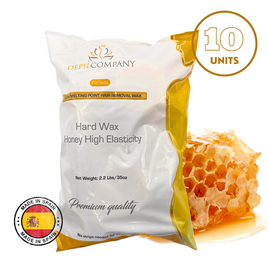 Depilcompany Hard Wax Honey – Professional High-Yield Hard Wax, 2.2 lbs (10 UND)
