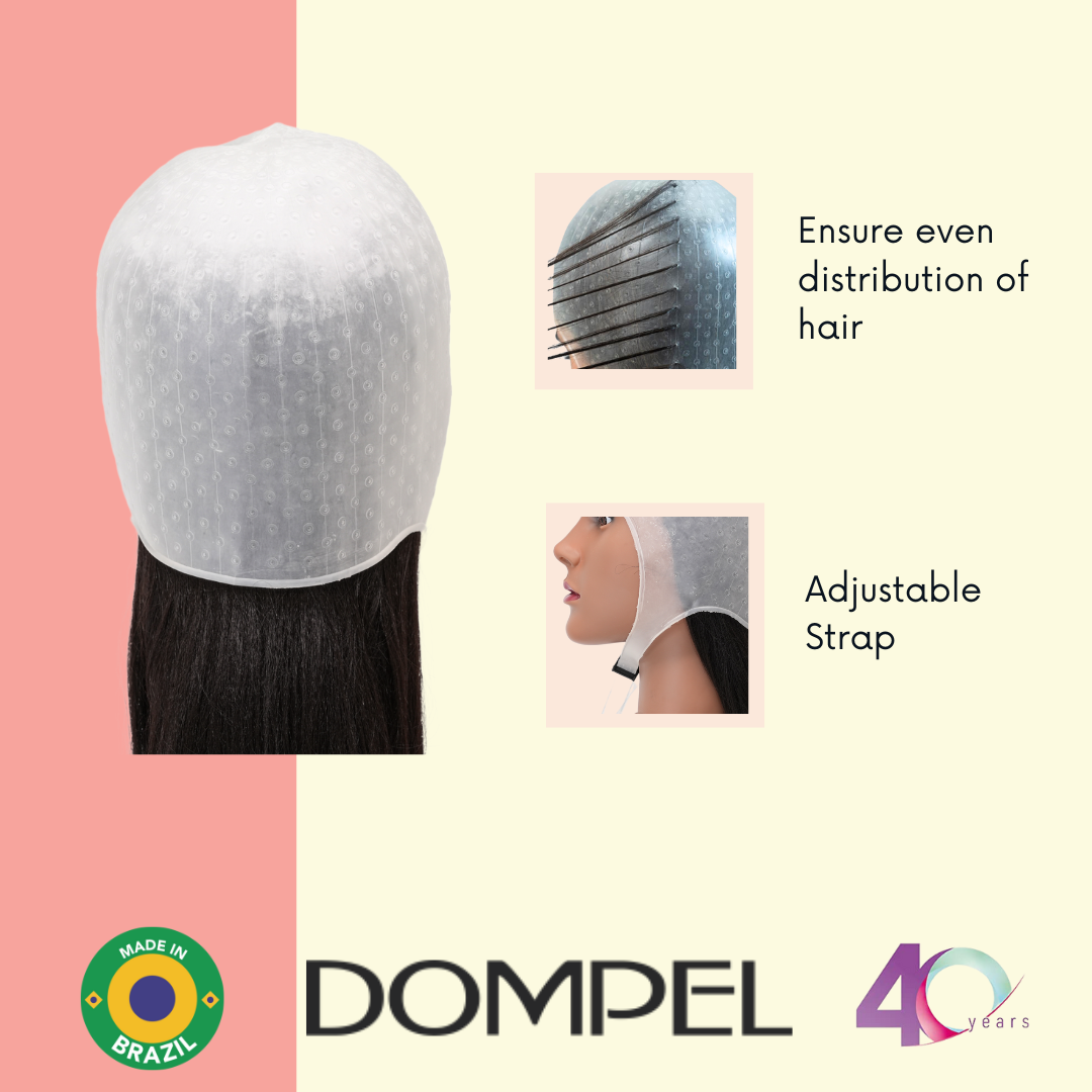 DOMPEL Gorro Silicona Mechas Color Blanco | Escribe Atenas | Modelo 400-SA