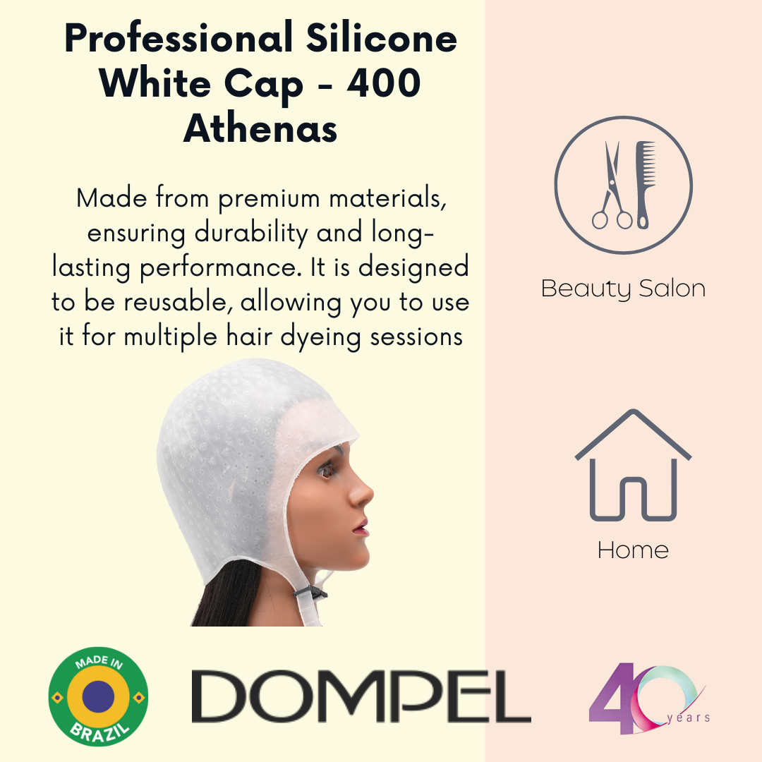 DOMPEL Gorro de Silicona para Mechas Color Blanco | Tipo Atenas | Modelo 400-SA - Comprar cosmética profesional dedicada a la depilación