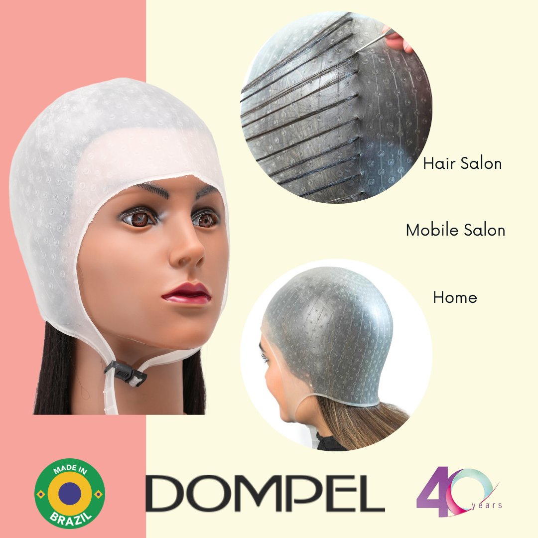 DOMPEL Silicone Highlight Hair Cap Color White | Type Athenas | Model 400-SA (2 PCS)