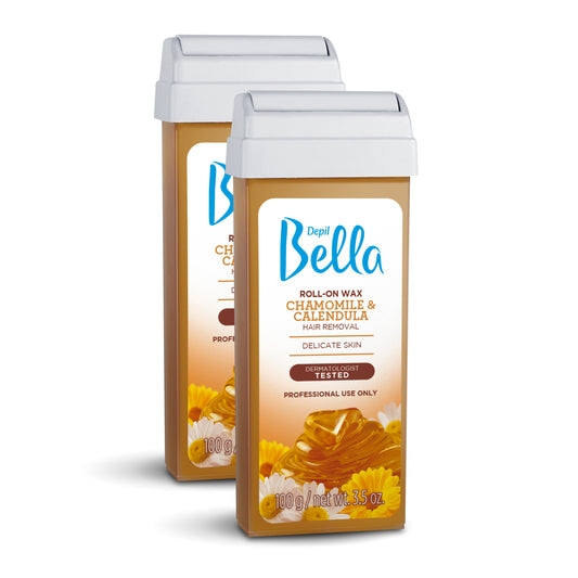Depil Bella Chamomile and Calendula Roll-On Depilatory Wax, 3.52oz (2 Units Offer) - Buy professional cosmetics dedicated to hair removal